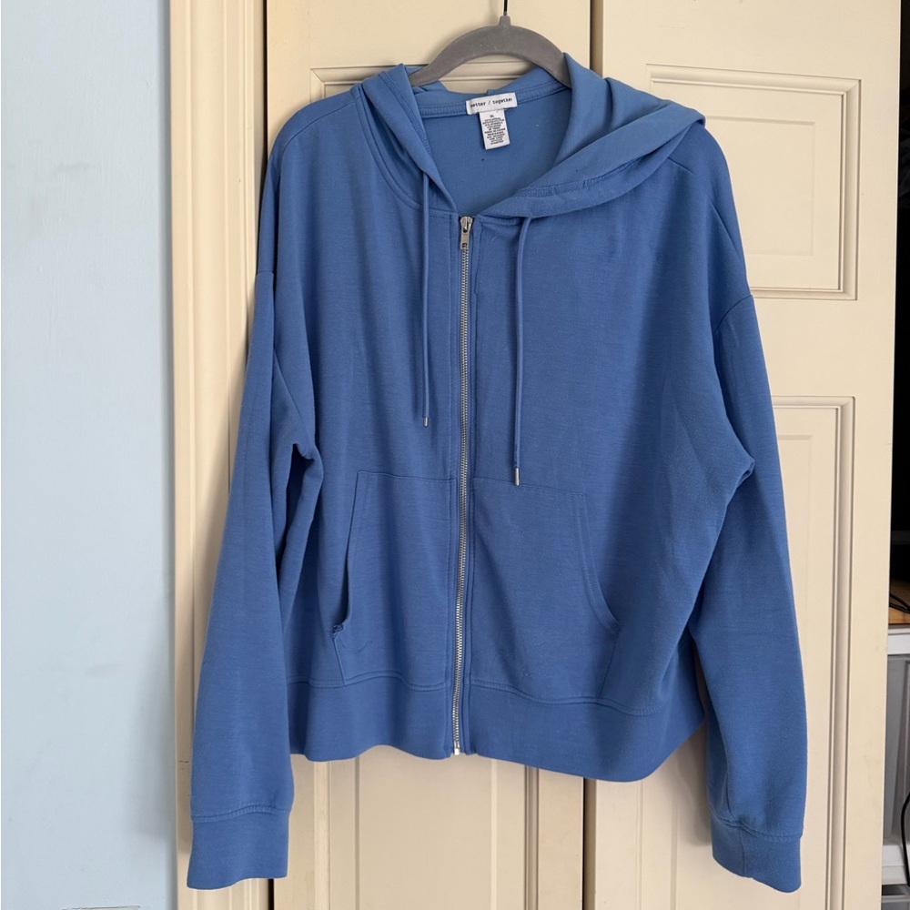 Blue zip up